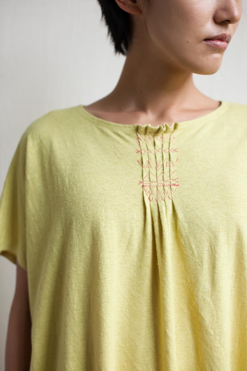 Blouse Made of Hemp and Cotton Jersey