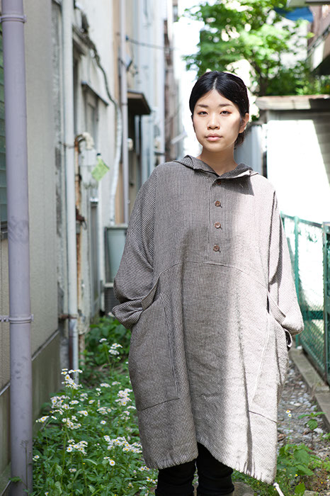 Anorak made of Twill-Weave Linen and Wool Fabric