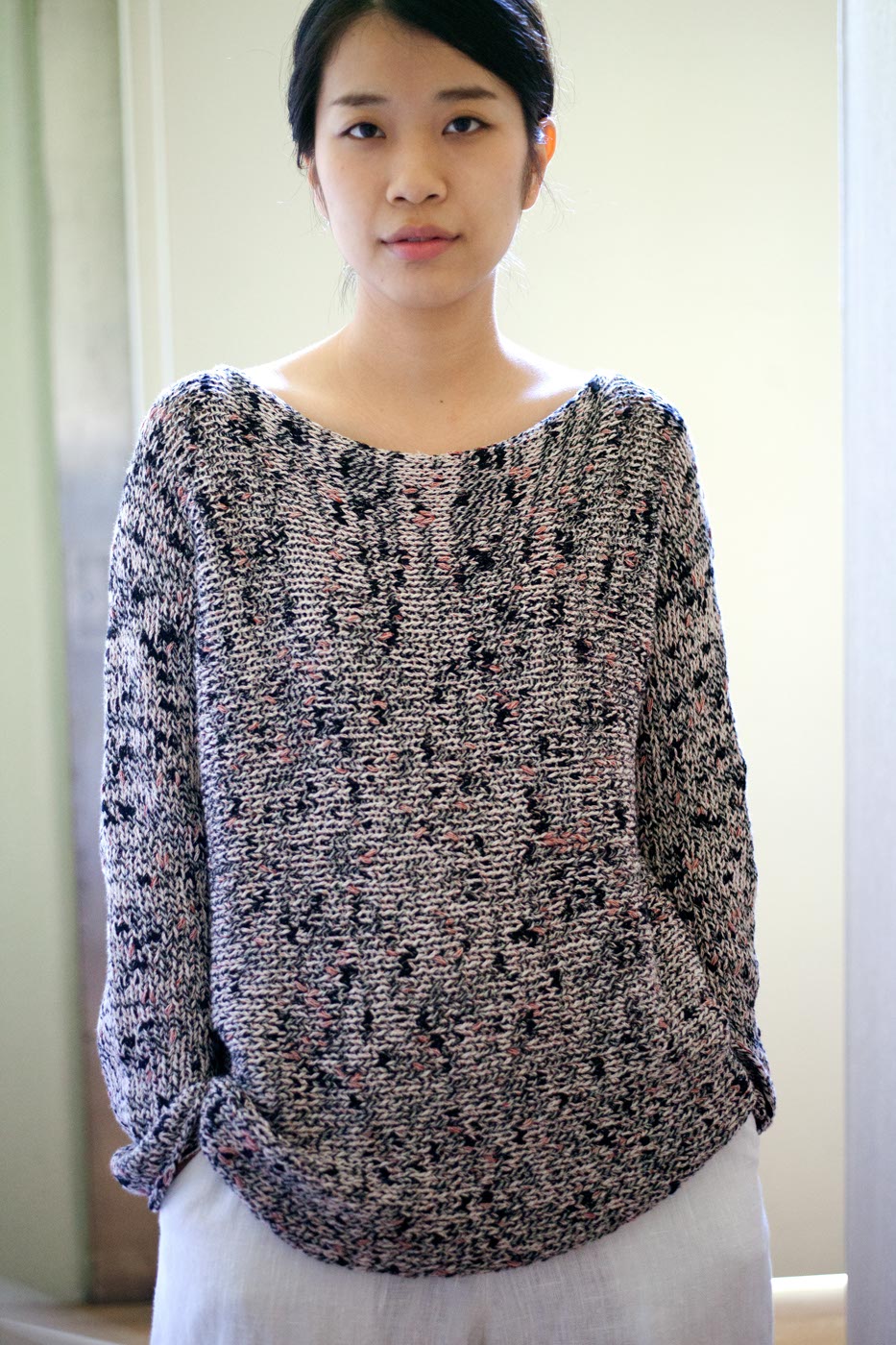Babaghuri Knit Sweater Made of Cotton and Washi Paper